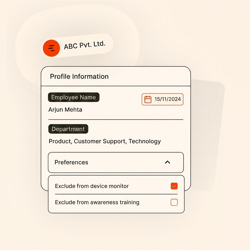 Employee management dashboard tracking onboarding progress